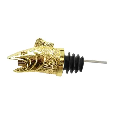 Produktbild von Fisch Ausgießer Gold - Flaschenausgießer - Getränkeausgießer - Weinausgießer - Dosierer - Barzubehör - Geschenkverpackung