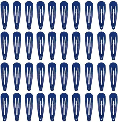 Immagine prodotto di 40 fermagli per capelli in metallo blu scuro da 5 cm