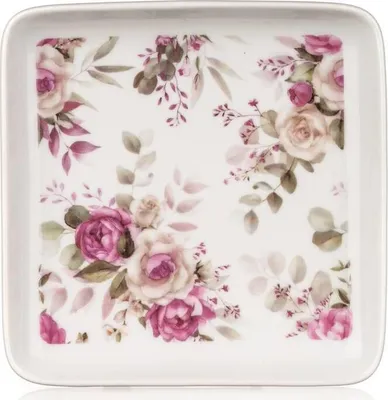 Zdjęcie produktu dla Taca BANQUET ROSE 16 × 16 × 1,8 cm, 4 szt