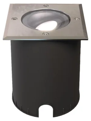 Image de HOFTRONIC - Spot au sol LED 4,5W IP67 Dimmable Inox Noir GU10