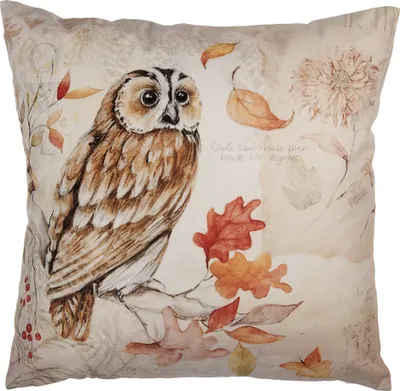 Produktbild von Clayre & Eef Kissenbezug 45x45 cm Beige Polyester Eule