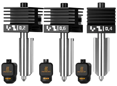 3er-Pack P2S High-Speed Hotend, gehärteter Stahl, 0,2+0,4+0,6 mm