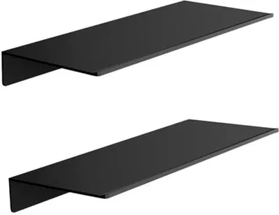 Produktbild von Set aus 2 hängenden Wandplatten, 30 cm, Metall, schwarz - dekorative Aufbewahrungsplatten für jeden Raum