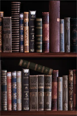 Produktbild von Wallario selbstklebendes Poster - Bücherregal mit alten Büchern, Größe: 61 x 91,50 cm