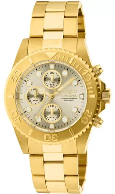 Obrázok produktu pre Invicta Pro Diver 1774 Pánske Hodinky - Kvarcový Mechanizmus - Nerezová Oceľ so Zlatým Ciferníkom - 43 mm