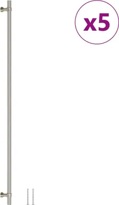 Produktbild von vidaXL Möbelgriffe 5 Stk. Silbern 480 mm Edelstahl