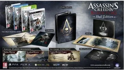Produktbild von Sony Assassins Creed 4: Black Flag - Skull Edition, PS3, PlayStation 3, Multiplayer-Modus, M (Reif)