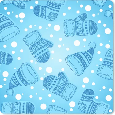Produktbild von MuchoWow® Mauspad Mousepad Handschuhe - Mütze - Winter - Schnittmuster 20x20 cm - Mousepads - Maus Mat - Pad - Mausunterlage - Desk Mat - Bureauartikeln