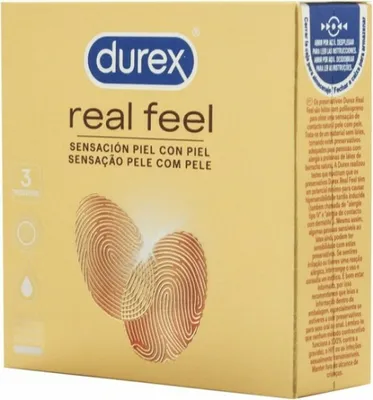 Immagine prodotto di Preservativi Durex Real Feel senza lattice 3 pezzi