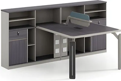Produktbild von Gruppenschreibtisch Teamarbeitsplatz Tisch Möbel Kommode Schreibtisch 2 Personen
