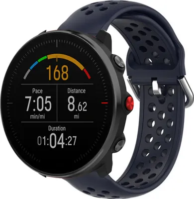 Produktbild von Strap-it Polar Vantage M Silikonarmband mit Löchern (Dunkelblau)