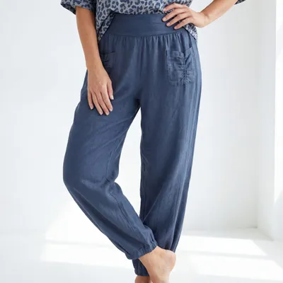 Produktbild von Leinenhose OriginalYou luftige Sommerhose Gummizug 38 - 54 für Damen Schlupfhose