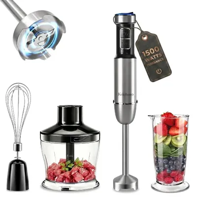 Immagine prodotto di Frullatore a immersione - Set 4 in 1 - 1500 W - 25 velocità - Turbo