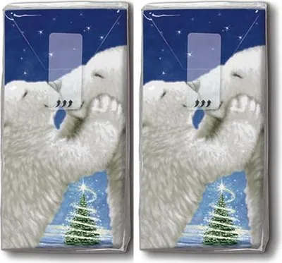 Produktbild von 2x 10 Taschentücher Polar Bear Kiss - Kuschlige Eisbären