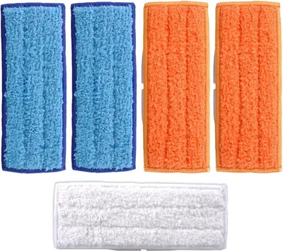 Produktbild von 5 Stück Waschbare&Wiederverwendbare Mopps Pads für iRobot Braava Jet 240 241 Enthält 2 Stück Nasswischtücher, 2 Stück Feuchtwischtücher,1 Trocke Wischtuch