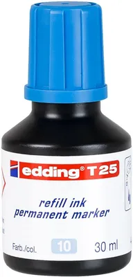 Produktbild von Nachfülltinte edding T 25 für edding Permanentmarker 30ml hellblau Packung mit 10 Stück