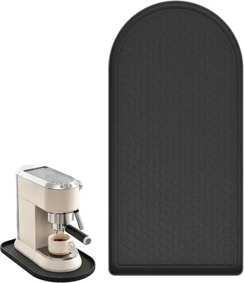 Produktbild von Silikonunterlage für Kaffeemaschinen 40 x 20 cm, rutschfest und hitzebeständig (Schwarz)