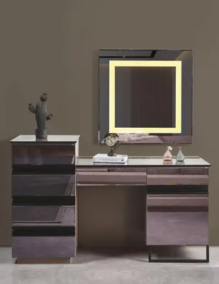 Produktbild von Luxus Schlafzimmer Set Schminktisch mit Spiegel modern Holzmöbel neu