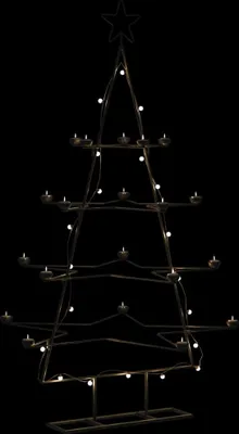 Immagine prodotto di vidaXL Albero di Natale in metallo per decorazioni Nero 140 cm