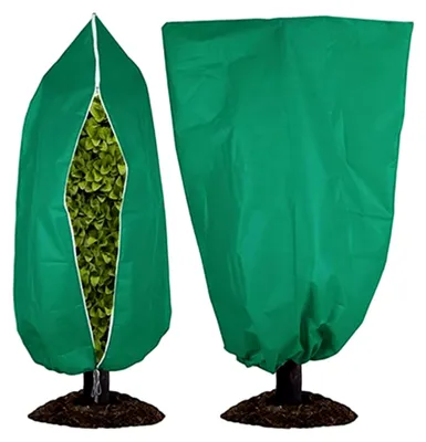 Produktbild von Winterschutz für Kübelpflanzen, 2 Stück Pflanzenschutzhauben mit Reißverschluss und Zugband, Frostschutz für Pflanzen im Freien, 80 x 120 cm