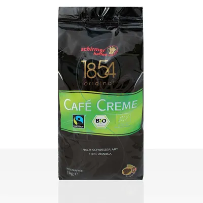 Image de Schirmer 1854 TransFair Cafe CremeFairtrade - 1kg de café en grains, 100% Arabica