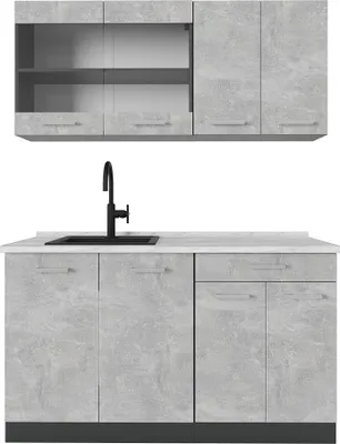 Obrázek produktu pro Jednotková kuchyně Vicco R-Line Beton 140 cm , PD Mramor, Model 54123