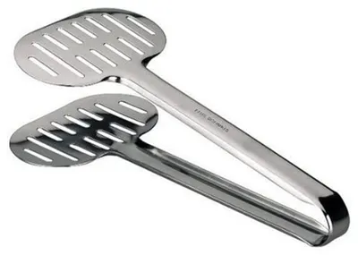 Hamburgertang aus Edelstahl, 24 cm, silber