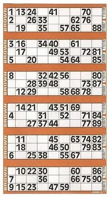 Image de 750 cartes de bingo (couleur marron)
