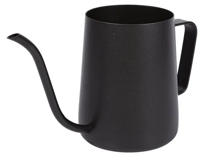 Kaffeekanne 350 ml Edelstahl Schwanenhalsauslauf schwarz