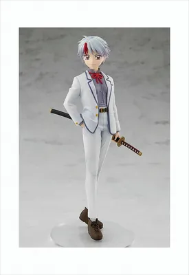 A full-body shot of a figurine of a character from Yashahime: Princess Half-Demon, Towa Higurashi, standing on a clear display base.