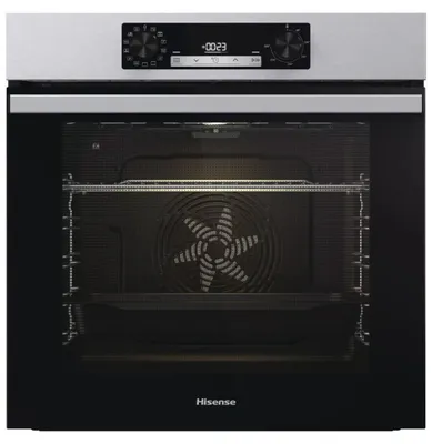 Produktbild von 77 liter, 60 cm einbaubackofen mit pyrolyse-selbstreinigung, edelstahl Hisense BI64211EPX