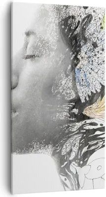 Produktbild von Bild auf Leinwand - Leinwandbild - Frau Abstraktion - 55x100cm - Wand Bild - Wanddeko - Wandbilder - Leinwanddruck - Bilder - Kunstdruck - Wanddekoration - Leinwand bilder - Wandkunst - PA55x100-3964