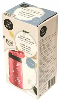 Produktbild von Edelstahl Thermosflasche mit Strohhalm, BPA Frei, 380ml