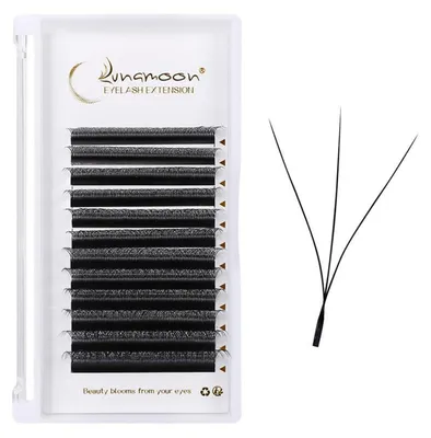 Productafbeelding van Volume wimpers, 3D wimpers, wimperextensions, 0.07-D, 12 mm, matzwart
