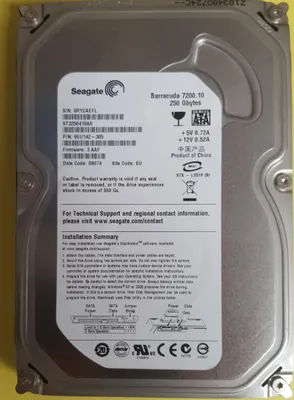 Image de Disque dur Seagate ST3250410AS 250GB 8MB Cache 7200Rpm Sata II 3,5'' pouces
