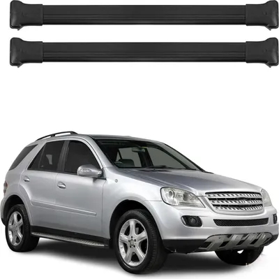 Immagine prodotto di Barre portatutto trasversali per Mercedes Classe M W164 2005-2011 Nero Alluminio