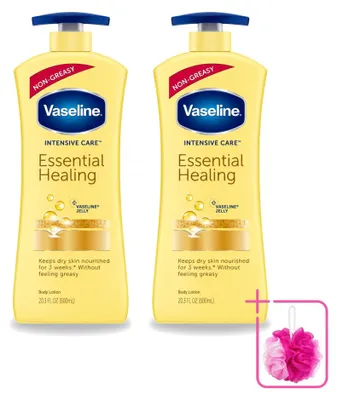 Produktbild von 2 x Vaseline Essential Healing Bodylotion - Intensiv pflegend - 600 ml - Sparpackung - 2 Stücke