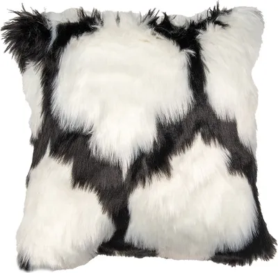 Produktbild von Clayre & Eef Kissenbezug 45x45 cm Weiß Schwarz Polyester