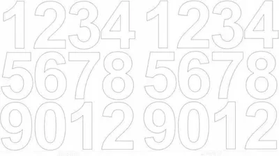 Immagine prodotto di Adesivi numerati autoadesivi, 7 cm, bianchi, opachi