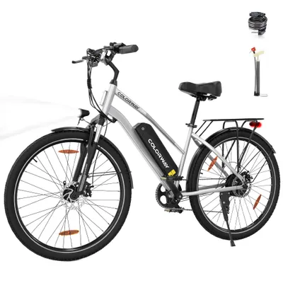 Produktbild von E-Bike Mountainbike - 28 ZOLL ELEKTRO-Trekkingrad Pedelec 40-100KM range,7 Gang, 250w Heckmotor, 540 Wh, MTB 36V15AH,abnehmbarer Akku, E-Cityrad