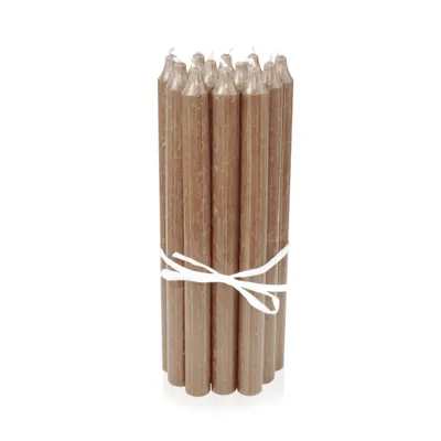 Produktbild von Dänische Premium Stabkerzen 12er Set, Leuchterkerzen, Tischkerzen, Tafelkerzen Farbe: Sand, Höhe: 29 cm