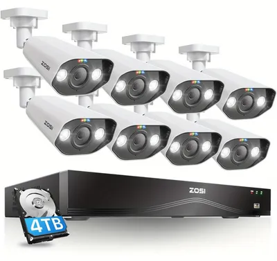 Zdjęcie produktu dla Zestaw kamer bezpieczeństwa 4K - Kamera IP do użytku zewnętrznego - Kamera monitoringu - Kamera bezpieczeństwa - Kamera nadzoru