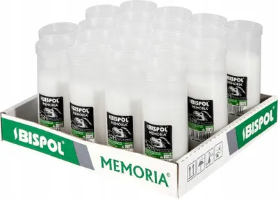 Zdjęcie produktu dla Wkłady do zniczy parafinowe BISPOL P200 52H 20szt.