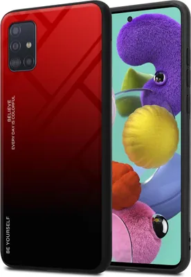 Produktbild von Cadorabo Hülle für Samsung Galaxy A51 4G / M40s Schutz Hülle in Schwarz Handyhülle TPU Etui Cover Case Tempered Glas