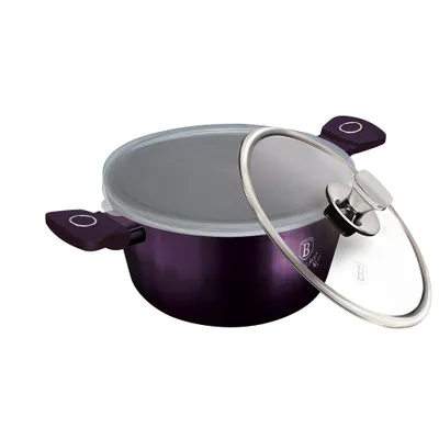 Produktbild von Titanbeschichtet Kochtopf 28Cm 6.1L Topf Deckel Töpfe Induktion Berlinger Haus Purple Eclipse Bh-6630