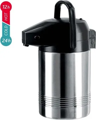 Obrázek produktu pro EMSA President, 3 l, Černá, Nerezová ocel, ABS (akrylonitril-butadien-styren), Nerezová ocel, 12 h, 24 h, 235 mm