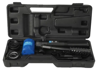 Productafbeelding van Hydraulische ponsmachine, slagkracht 8 ton, ponsbereik 22,5–61,5 mm, slaghoogte 22 mm, oliecapaciteit 60 ml, afmetingen 42,5 x 17 x 9,5 cm