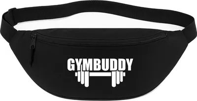 Produktbild von Huuraa Bauchtasche Gymbuddy Hantel 2,5 Liter Black Polyester Crossbody Bag Geschenkidee