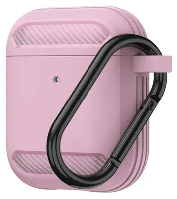 Produktbild von Techsuit Carbon Silicone Hülle für AirPods 1 / AirPods 2 – rosa