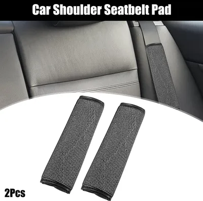 Image de 2pcs Voiture Siège Ceinture Protecteur Coussinet Épaule Sangle Universel Blanc